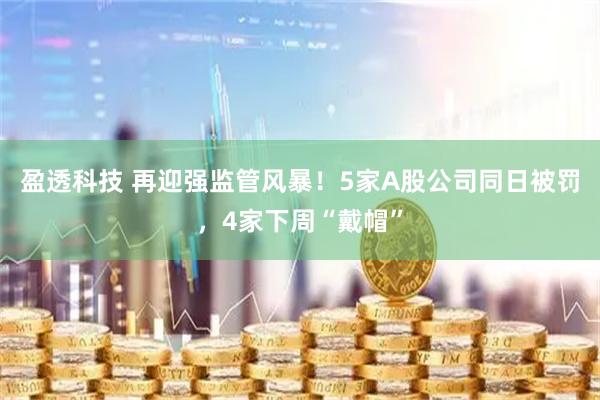 盈透科技 再迎强监管风暴！5家A股公司同日被罚，4家下周“戴帽”