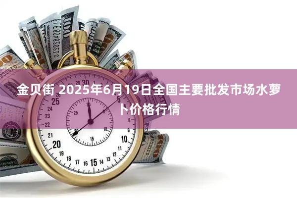 金贝街 2025年6月19日全国主要批发市场水萝卜价格行情