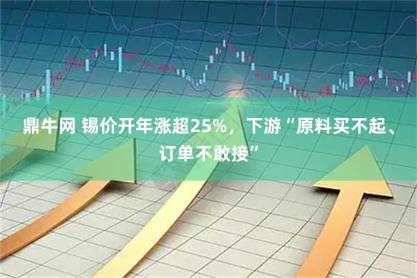 鼎牛网 锡价开年涨超25%，下游“原料买不起、订单不敢接”
